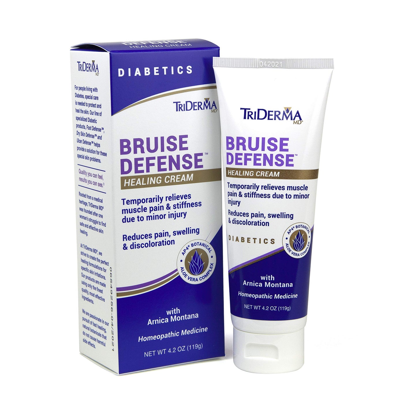 TriDerma Bruise Defense Healing Cream for Those Who Bruise Easily, Rids Discoloration and Bruising with Arnica, AP4 Aloe Vera and MSM, 4.2 oz