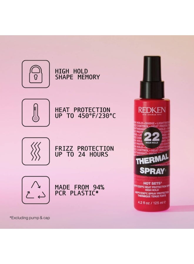 Redken Thermal Spray 22 High Hold â€“ Heat Protectant & Setting Mist | 125ml - image 3