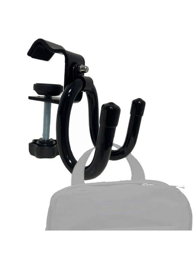 Backpack Hanger Handbag Organizer Lunch Bag Storage Purse Hook Bag Rack Laptop Bag Holder Clamp-On Desk Mount Backpack Hanger to Reduce Desk Clutter (Hold Up to 20 lb. Capacity)