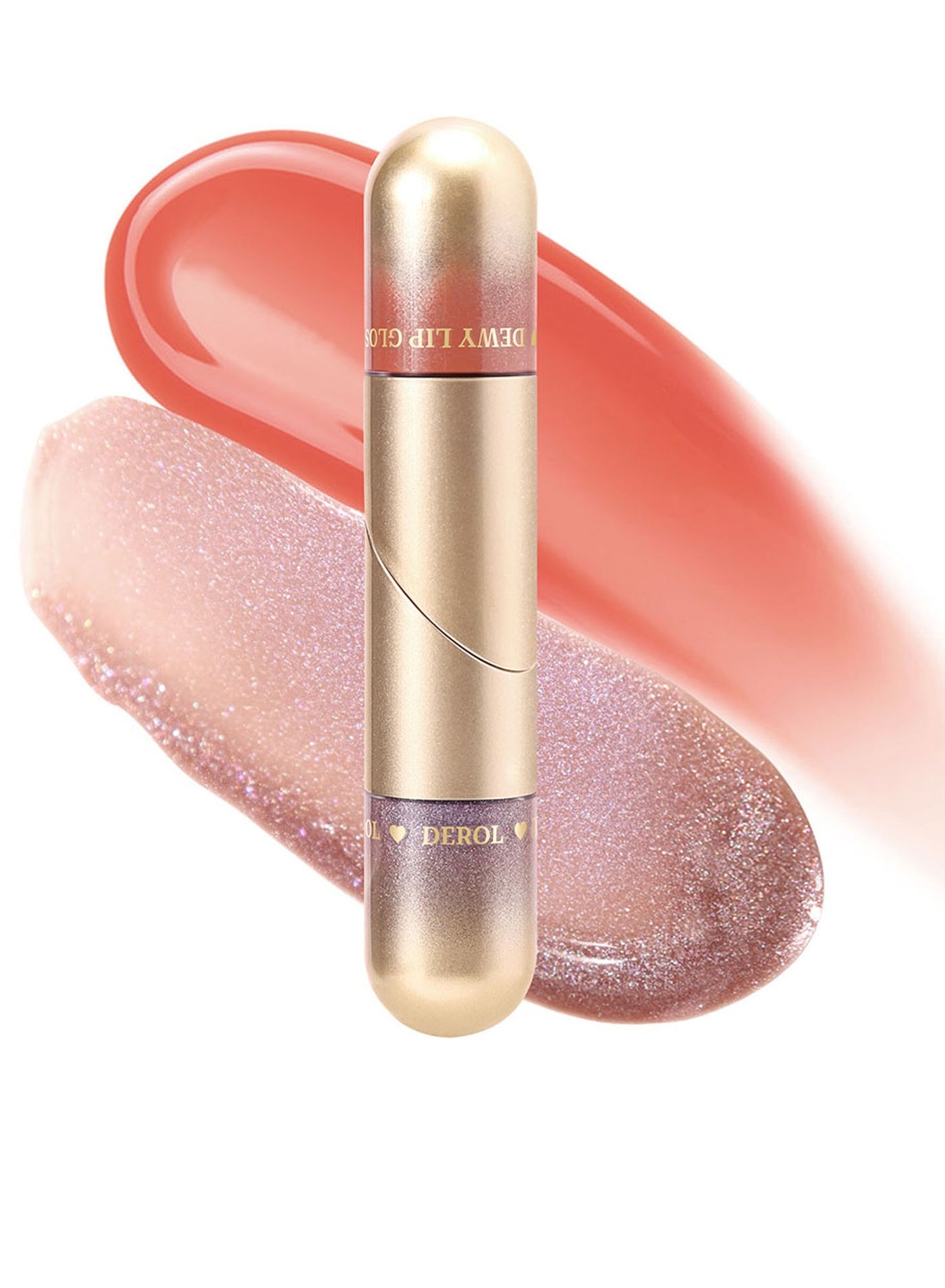 Lip Gloss Plumper Hyaluronic Acid High Shine Super Shine Non-Sticky Color Lips Stain Oil Liquid Lipstick Glaze Glitter Lifter Long Lasting Waterproof Moisturizing for Women Girls