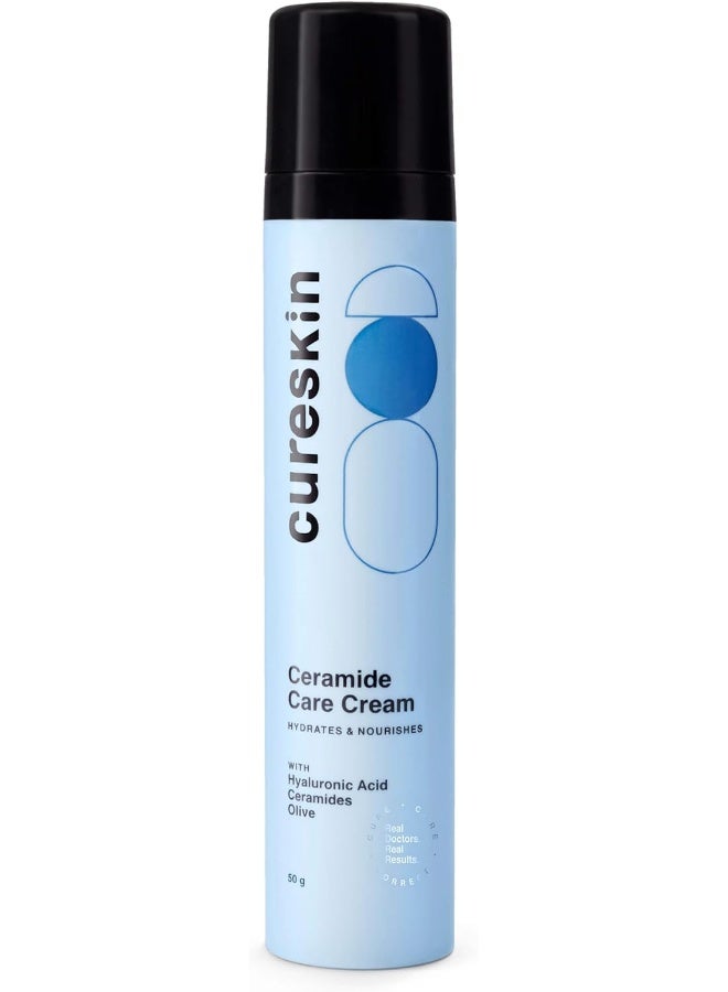 Cureskin Ceramide Moisturiser SPF 40 PA+++ Skin Barrier Repair Face Moisturizer for Men and Women | Hyaluronic Acid Moisturizer for Face | Anti Aging Cream for Women and Men