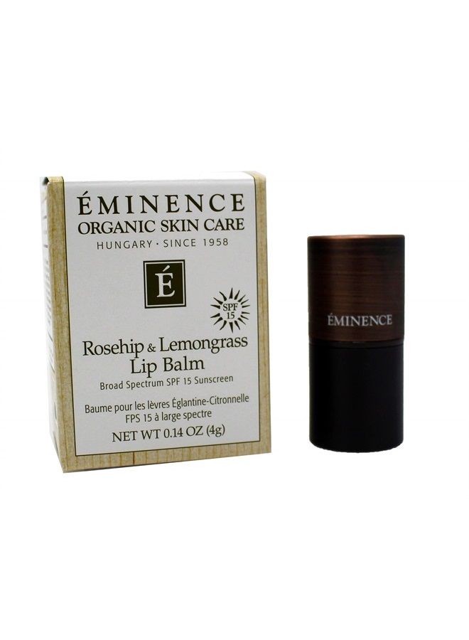 Rosehip & Lemongrass Lip Balm SPF 15, 0.14 Ounce