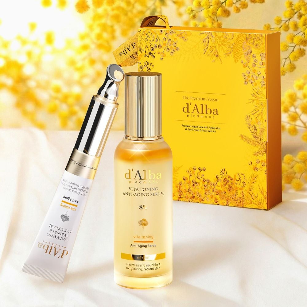 Premium Vegan Vita Anti-Aging Mist & Eye Cream 2-Piece Gift Set
- Vita Toning Galvanic Wrinkle Eye Cream 15ml
- Vita Toning Anti-Aging Spray Serum 8% 70ml - image 5