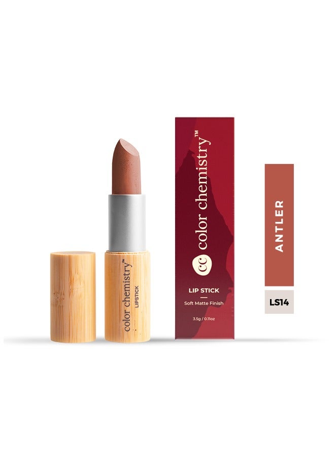 Color Chemistry Antler Lipstick - 3.5 g, Lip Stick With Soft Matte Finish, For Hydrating, Light Weight And Long Lasting