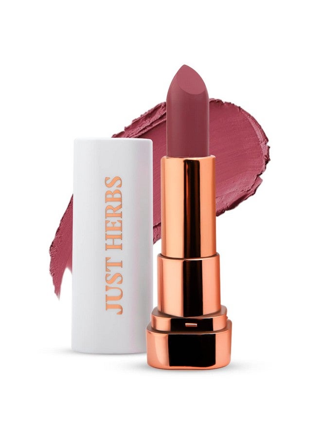 Just Herbs Matte Lipstick, Hydrating Nourishing and Liquid Waterproof Long Stay Relaxed Matte Bullet Lipsticks for Women 4.2 gm (Dirty Rose)