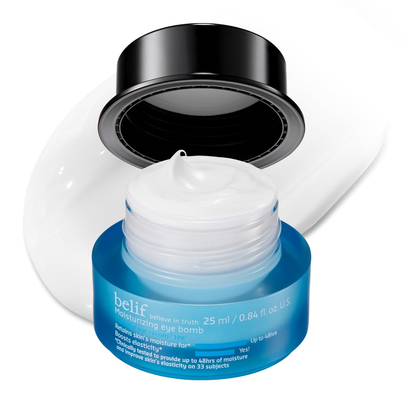 belif Peptide Eye Bomb, Anti-Aging Eye Cream for Wrinkles, Fine Lines, Crowâ€™s Feet & Eye Bags, 48hr Hydration with Ceramide, Squalane, Caffeine, Dermatologist-Tested Korean Skincare, 0.84 fl.oz