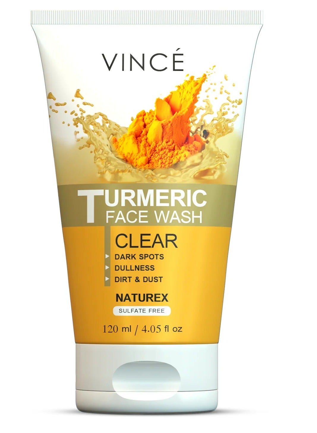 Turmeric Face Wash – Detoxifies Pores and Removes Dirt and Impurities – Purifies Skin, Reduces Dark Spots and Dullness – Brightens and Refreshes Skin – Sulfate-Free, 120ml