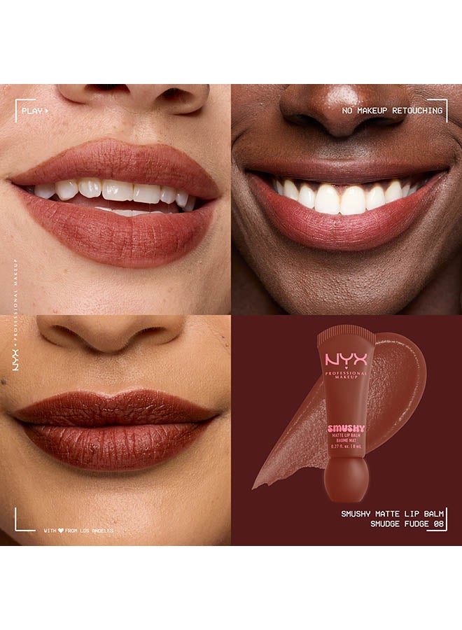 Smushy Matte Lip Balm, Soft Diffused Color, Matte FinishSmudge Fudge - image 2
