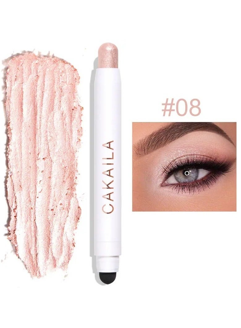 Vibrant Shimmer Eyeshadow Stick - 2-in-1 Creamy Eye Brightener & Highlighter with Soft, Smooth, Easy-to-Apply Formula for Music Festival, Party, and Everyday Use - Long-Lasting, Water-Resistant, and Cruelty-Free 08