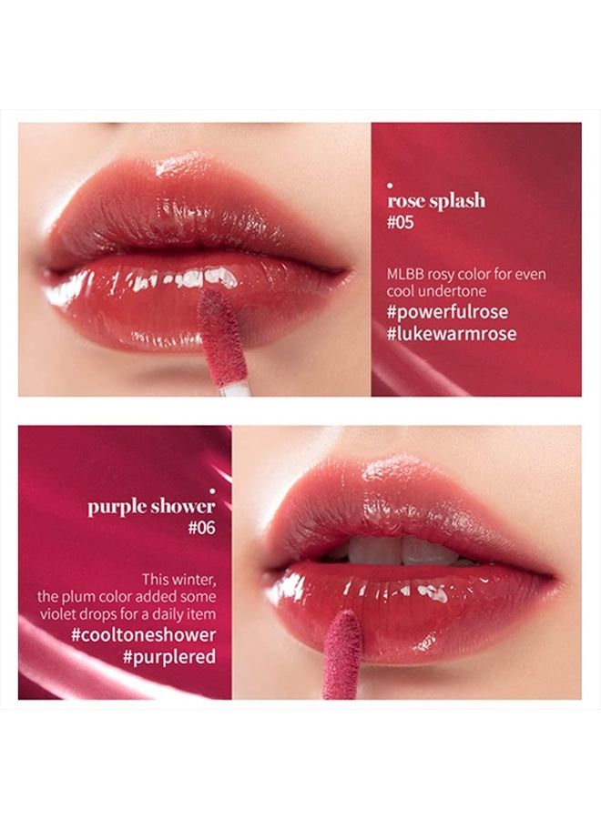 [rom&nd] Glasting Water Tint 8 colors | Vivid color| Non-Sticky|High shine| Glossy Finish| Long-lasting| moisturizing| Highlighting| Natural-beauty | Lip Tint for Daily Use| K-beauty | 4g/0.14oz (No.0