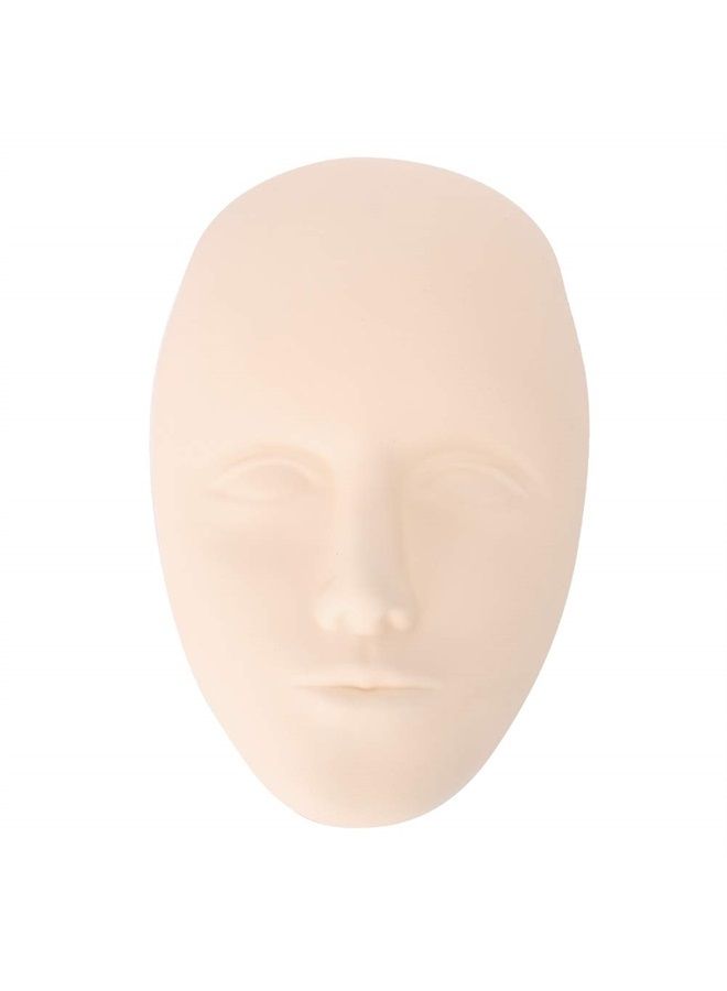 Practice Makeup Face 3D Silicone Facial Mannequin Head Makeup Permanent Tattoo Practice Microblading Training Fake Skin Model Eyebrow Lip Eye False Eye Lash Extensions for Artists Beginners (#02)