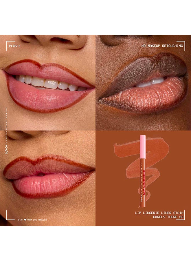 Lip Lingerie Lip Liner Stain, Seamless All Day Stain, Waterproof, Barely There - image 3