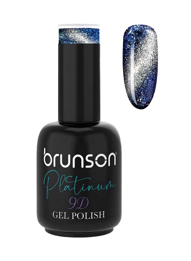 Platinum Cat Eye Shiny Holographic 9D, Glitter Soak Off Gel Nail Polish BSM526