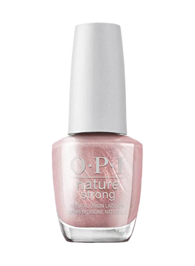 Nature Strong Nail Lacquer - Intentions Are Rose Gold, Metallic Pink, 15Ml