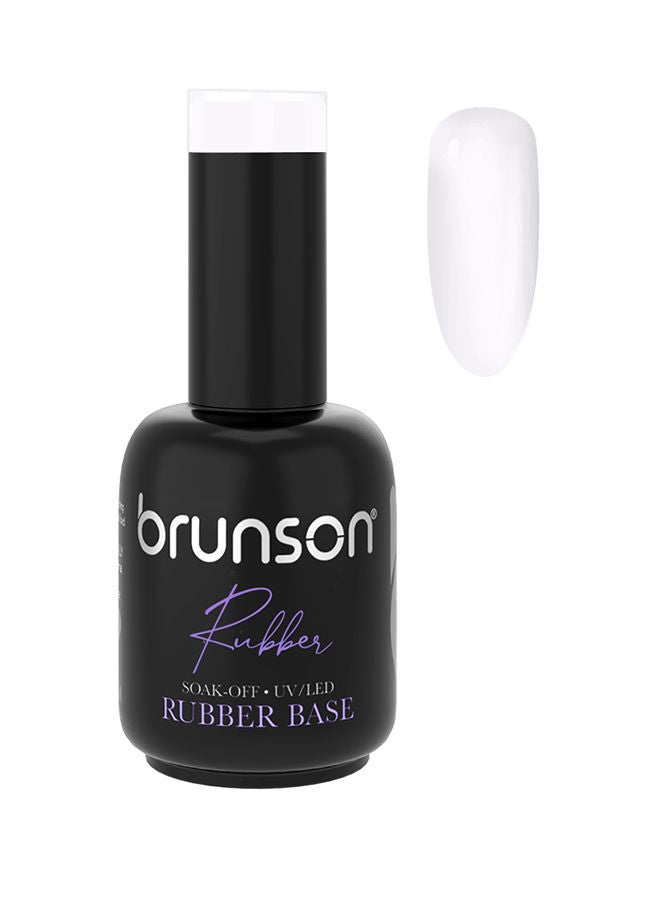 Rubber Base Gel Nail Polish Long Lasting Gel Polish Base for Chip-Free Shine Strengthens French Manicure Rubber Base Coat UV/LED Rubber Gel Soak Off Hard Gel Polish for Nail Extension Gel 18ml  BRB06