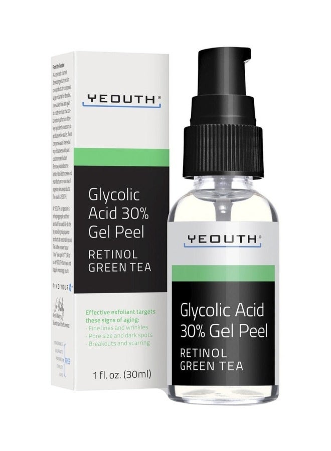30% Glycolic Acid Peel With Retinol, Green Tea, 1Oz