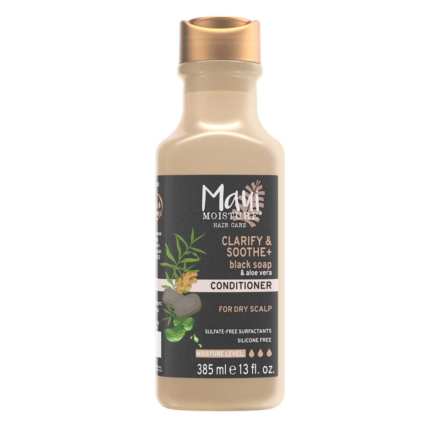 Maui Moisture Clarify & Soothe + Black Soap Conditioner, Hydrating, 13 fl oz