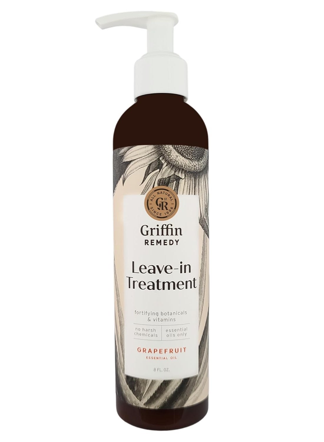 Griffin Remedy Leave-In Conditioner Treatment-Lightweight Moisture Formula to Smooth Frizz and Add Shine For All Hair Types-All Natural, Sulfate Free, Paraben Free, 8 fl oz