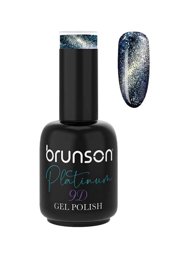 Platinum Cat Eye Shiny Holographic 9D, Glitter Soak Off Gel Nail Polish BSM522