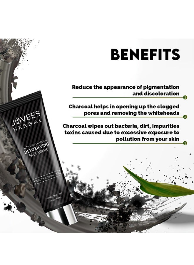 Jovees Herbal Activated Charcoal Detox Face Wash 120ml | Deep Pore Cleansing, Oil Control | Removes Dirt & Impurities | For Oily & Acne-Prone Skin - image 4
