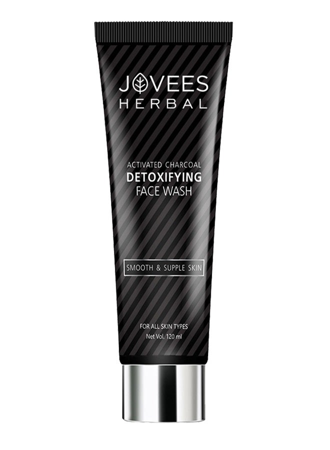 Jovees Herbal Activated Charcoal Detox Face Wash 120ml | Deep Pore Cleansing, Oil Control | Removes Dirt & Impurities | For Oily & Acne-Prone Skin