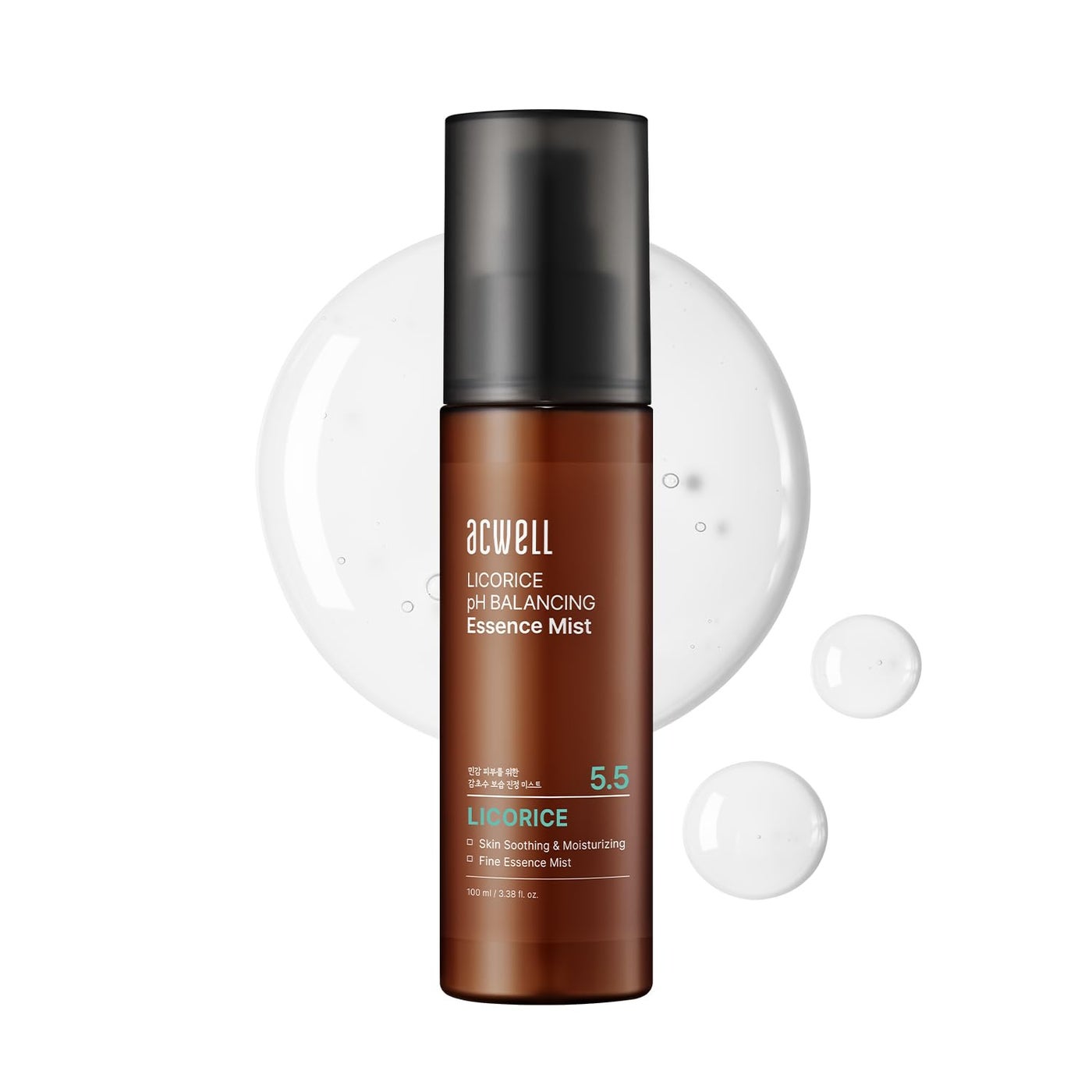ACWELL Licorice pH Balancing Essence Hydrating Face Mist 3.38 fl.oz. - Soothing and Hydrating with Licorice Water for Instant Moisturization, Facial Mist Without Nitrogen for All Skin Types