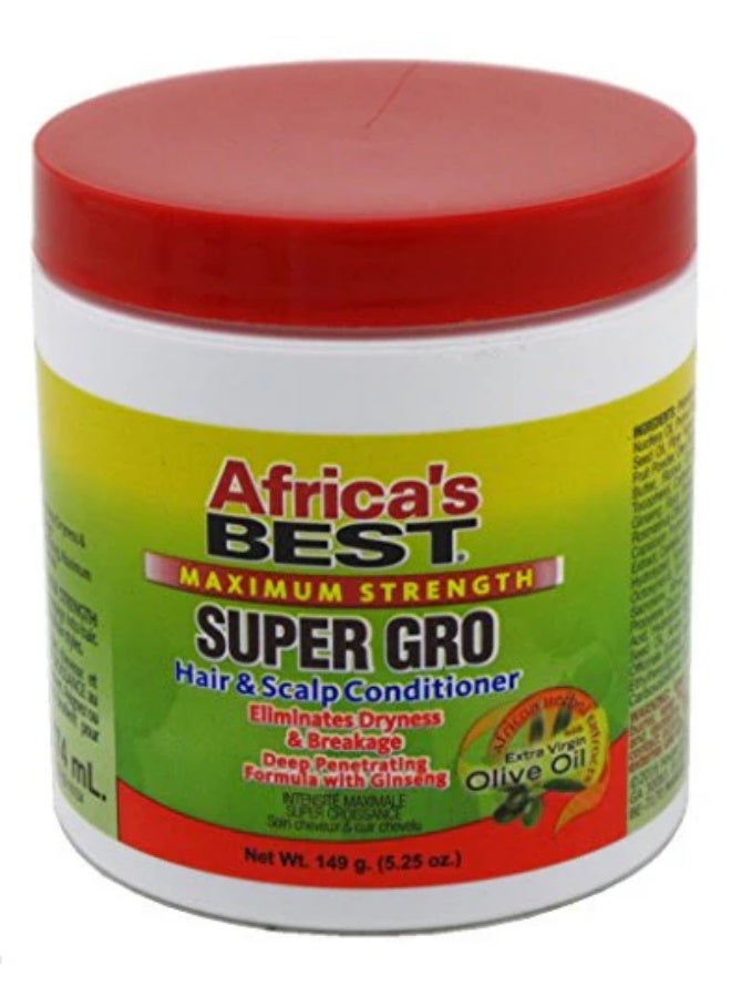Maximum Strength Super Gro Hair And Scalp Conditioner Coconut Oil 149g