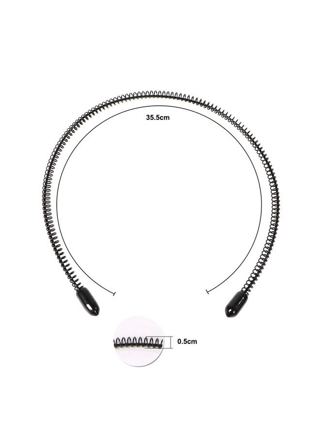 Men's Slicked Back Headband, Outdoor Sports Fashion Pigtail Hair Band/Never Paint-shedding Metal Head Buckle Clip for Mens Long Hair, Braid and other Hair Styles - Small Spring