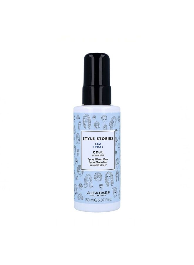 Style Stories Texturizing Sea Salt Spray - Medium Hold Beach Hair Spray - Matte Finish - Adds Texture, Volume and Body - Professional Salon Quality - 5.07 Fl Oz