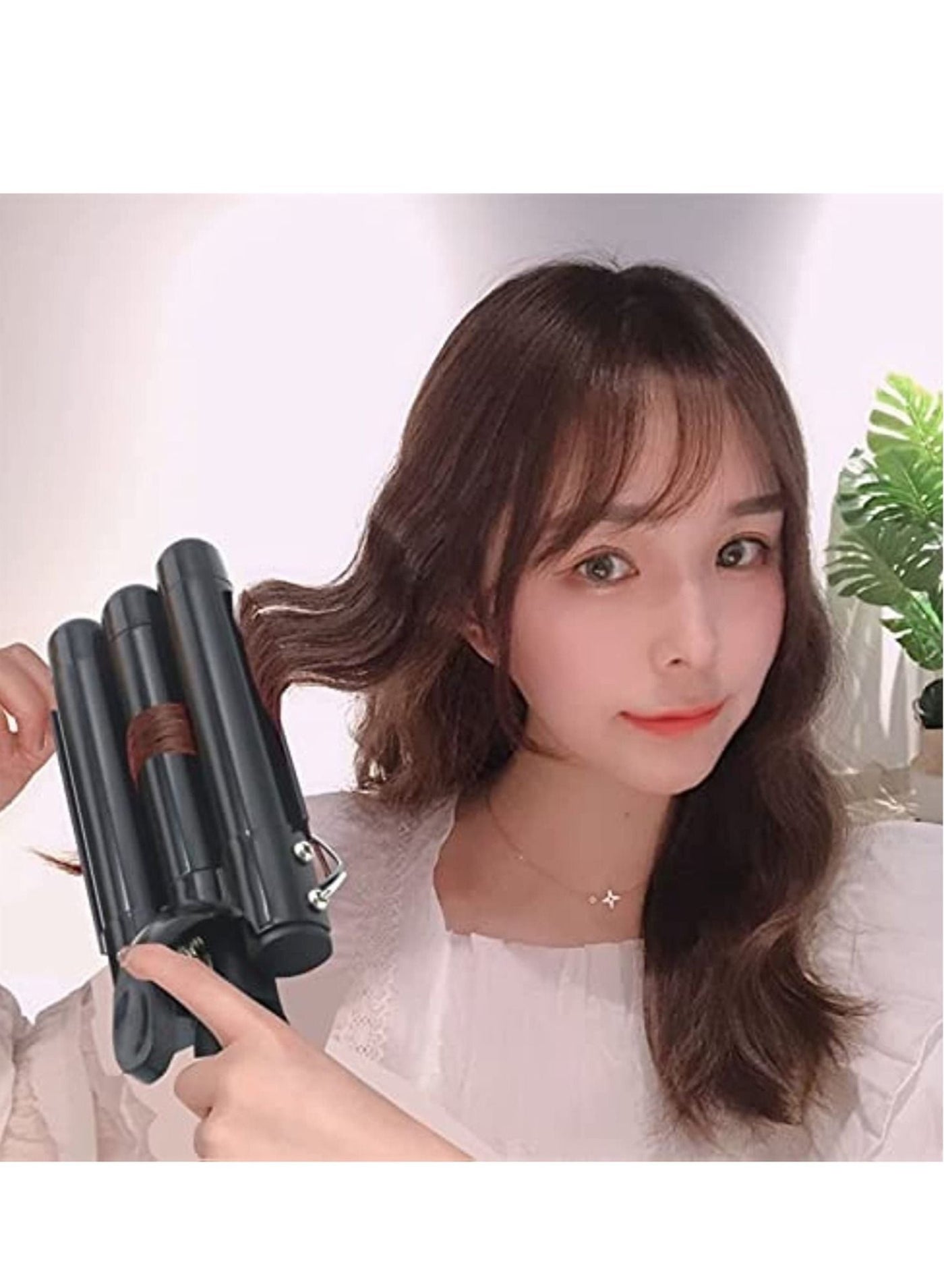 3 Barrel Curling Iron Wand Hair curler hair wave hair iron Ceramic Tourmaline Triple Barrels, Dual Voltage Crimp