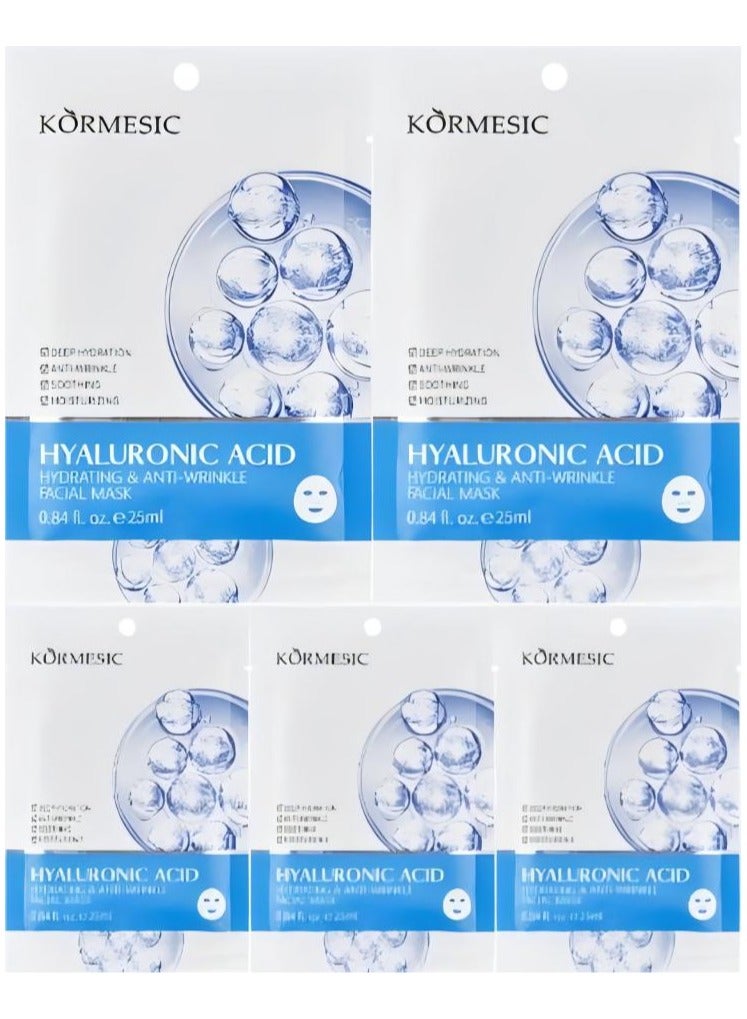 Hyaluronic Acid Hydrating Sheet Mask 25ml-5 packs
