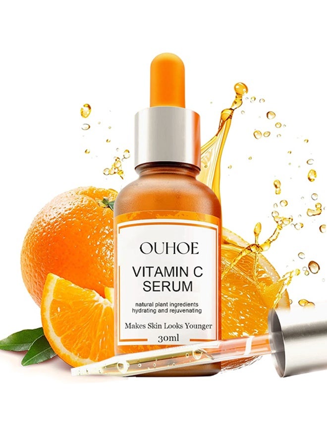 Vitamin C  Serum 30ml - Dark Spot Correcting Facial Serum, Vit C Serum with Hyaluronic Acid, Ferulic Acid, & Vit E - Anti Aging and Skin Brightening Serum, Pure Vitamin C Serum Skin Care
