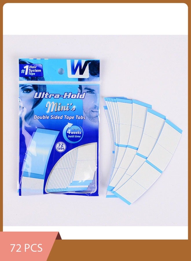 72 Tabs Ultra Hold Mini Tape Walker Tape, Double Sided Adhesive Tape for Lace Wigs and Wigs, Strong Hold