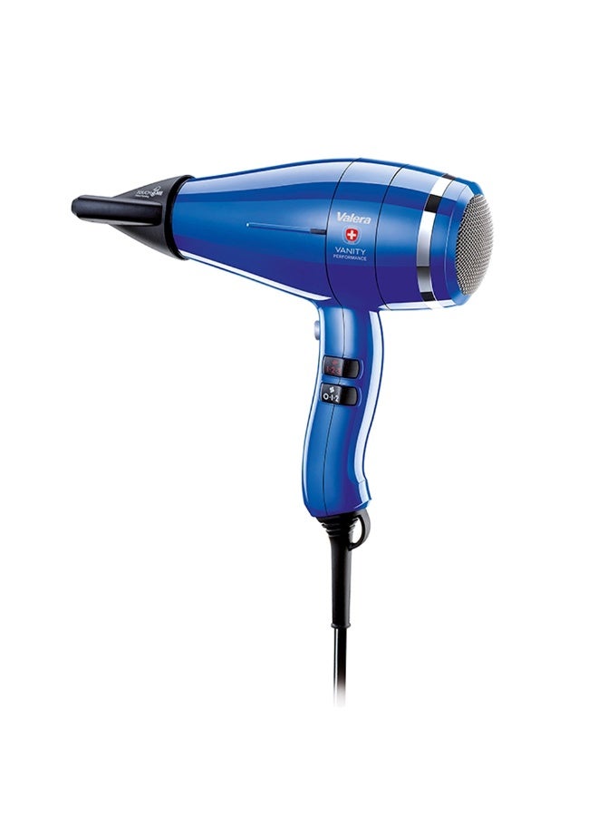 Valera Hair Dryer Vanity Performance Blue, 2400W AC, 2 nozzle, Ions generator, Smart Airflow Tech, 6 temp control and cold air - 586.12 Blue - image 3