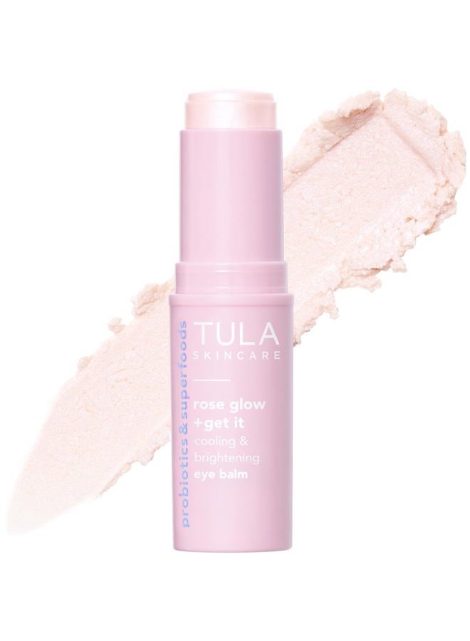 Skin Care Eye Balm Rose Glow - Dark Circle Treatment, Instantly Hydrate and Brighten Undereye Area, Portable and Perfect to Use On-the-go, 0.35 oz.