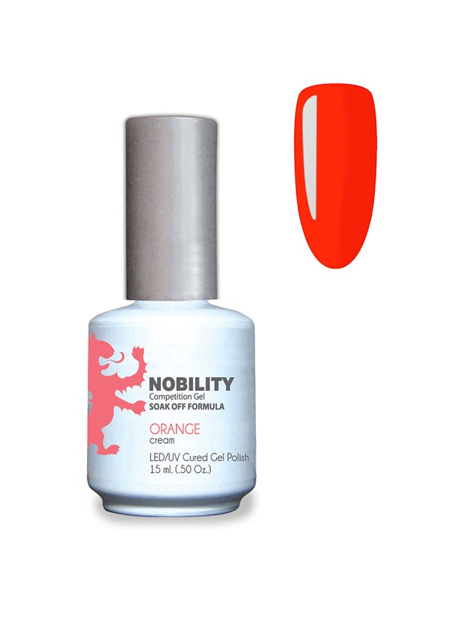 Gel Nail Polish 15 ml, Long Lasting, Chip Resistant, Requires Drying Under UV Led Lamp Orange Nbgp60