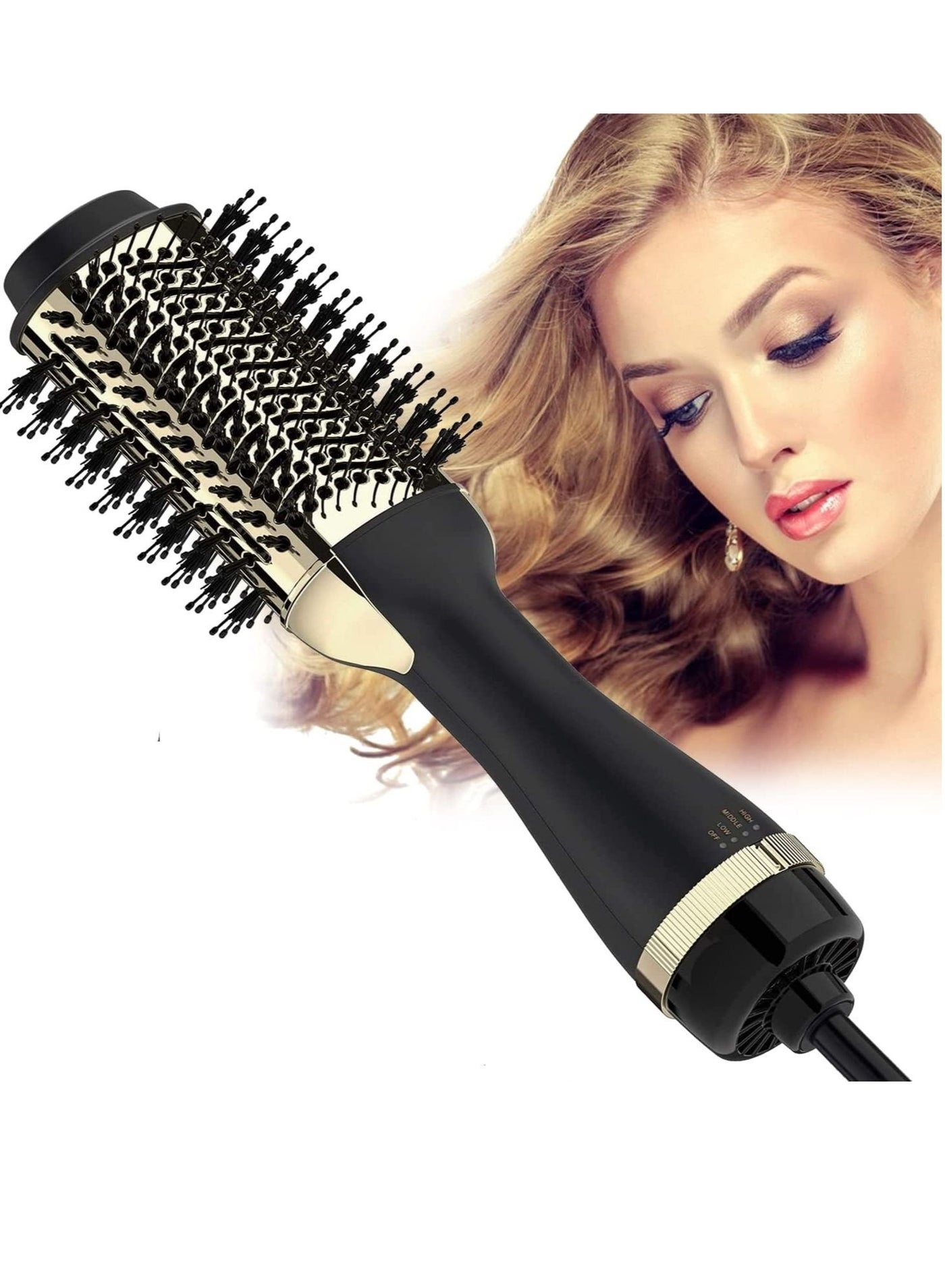 Hair Dryer Brush, Darkecho Hot Air Brush, 4IN1 One Step Hair Dryer and Volumizer AU Plug Hair Hot Dryer SAA Certified (Gold)