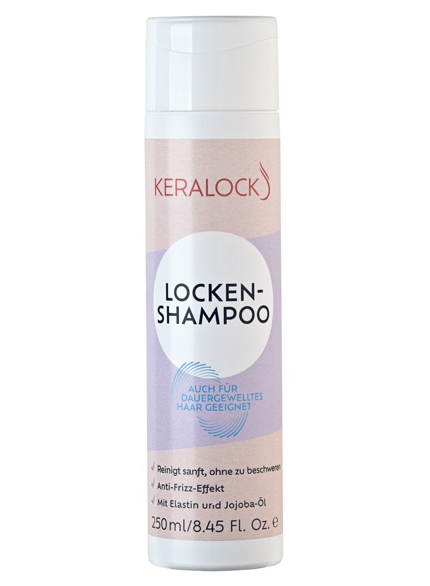 Keralock Curl Shampoo – Moisturising Shampoo for Curly, Wavy & Permed Hair – With Elastin & Jojoba Oil – Frizz Control & Curl Definition