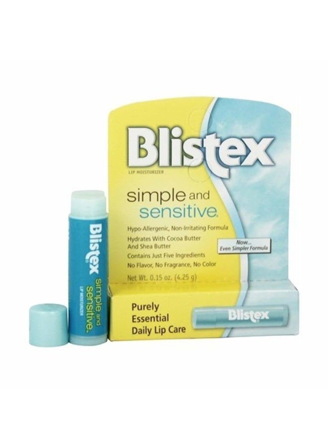 Simple & Sensitive Lip Moisturizer 0.15 oz (Pack of 5)