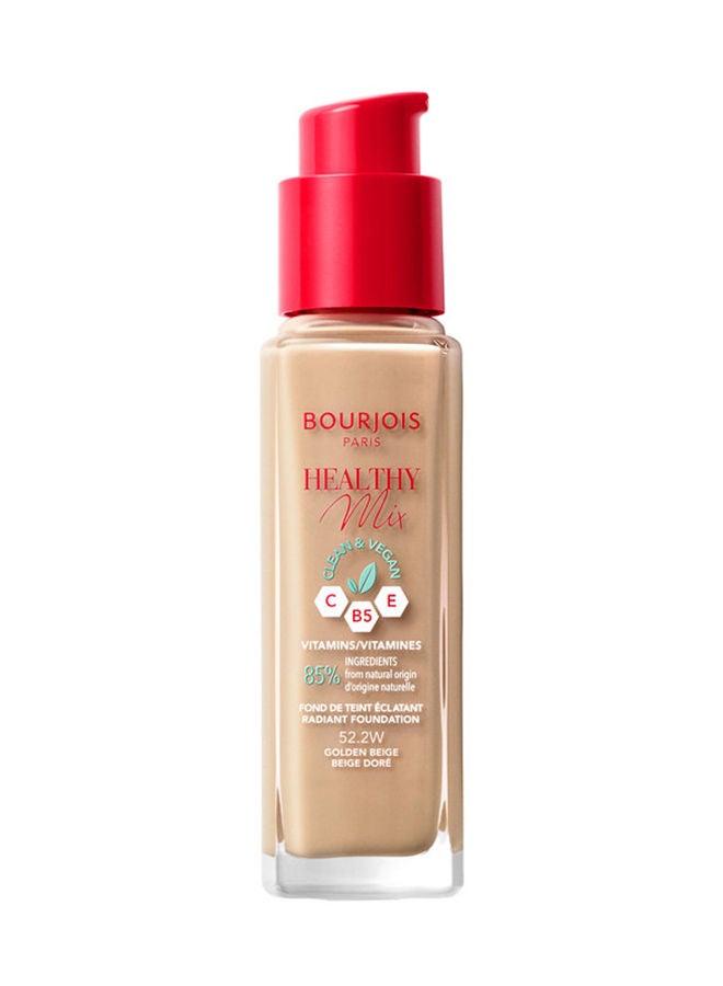 Healthy Mix Clean Foundation - 52.2W - Golden Beige, 30ml
