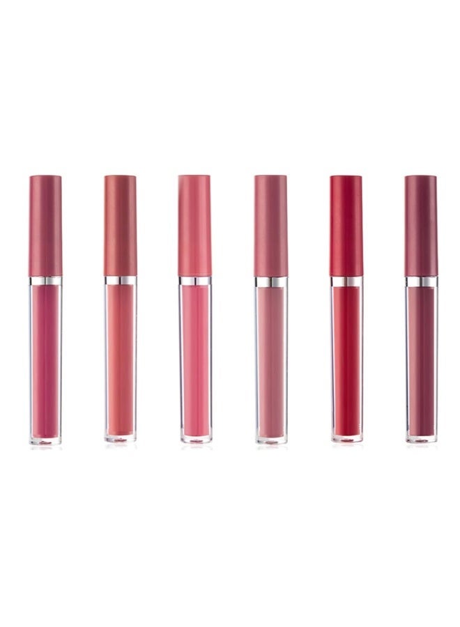 Felico Lipstick Matte Lipstick Liquid Makeup Set, 6Pcs Long-Lasting Wear Non-Stick Cup Not Fade Waterproof Velvet Lip Gloss Kit, Lip Makeup Gift Sets for Girls and Women Dark Colors