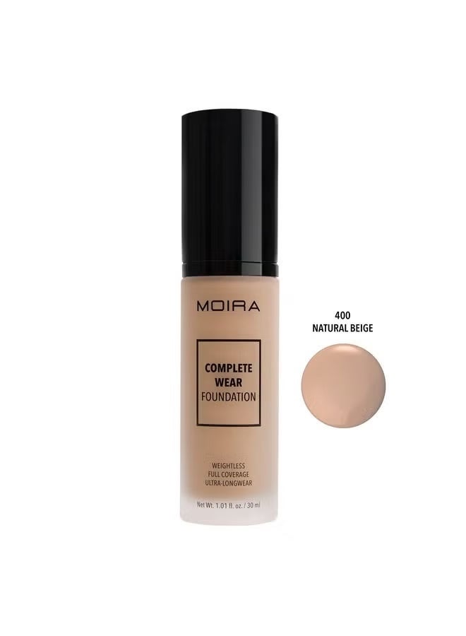 Moira Complete Wear Foundation 400 Natural Beige