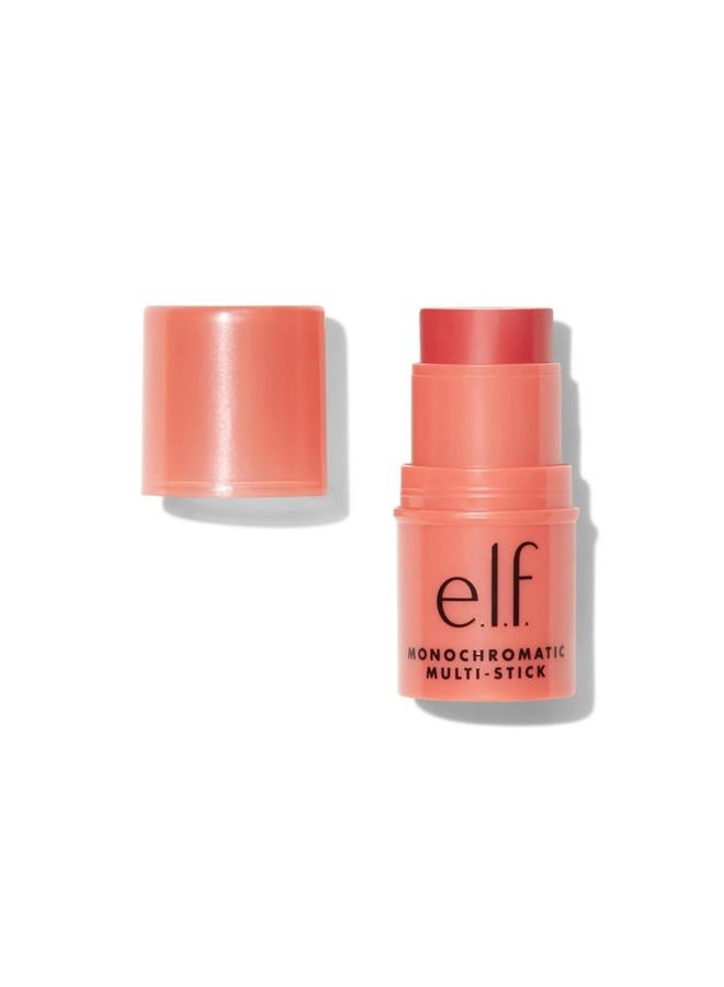 Monochromatic Multi Stick, Travel-Sized Luxuriously Creamy & Blendable Color For Eyes, Lips & Cheeks, Vegan & Cruelty-Free, Glimmering Guava, 0.17 Oz