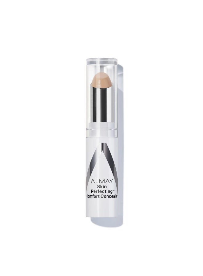 Almay Skin Perfecting Comfort Concealer, Face Makeup, Full Coverage, Natural Looking Finish, Cruelty-Free, Hypoallergenic, Dermatologist Tested, 120 Light, 1 Count
