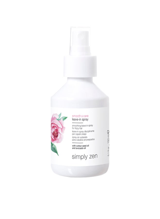 Simply Zen Smooth & Care Spray 150ml – Instant Leave-In Softness for Rough Hair, Thermal Protection, Lightweight Mist for Humidity Relief 150ml