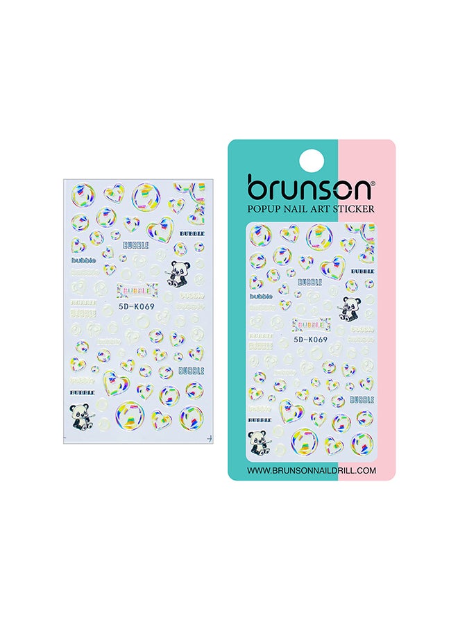 5D Flower Decals Exquisite Self Adhesive Nail Art Decoration Stickers 5D-k069