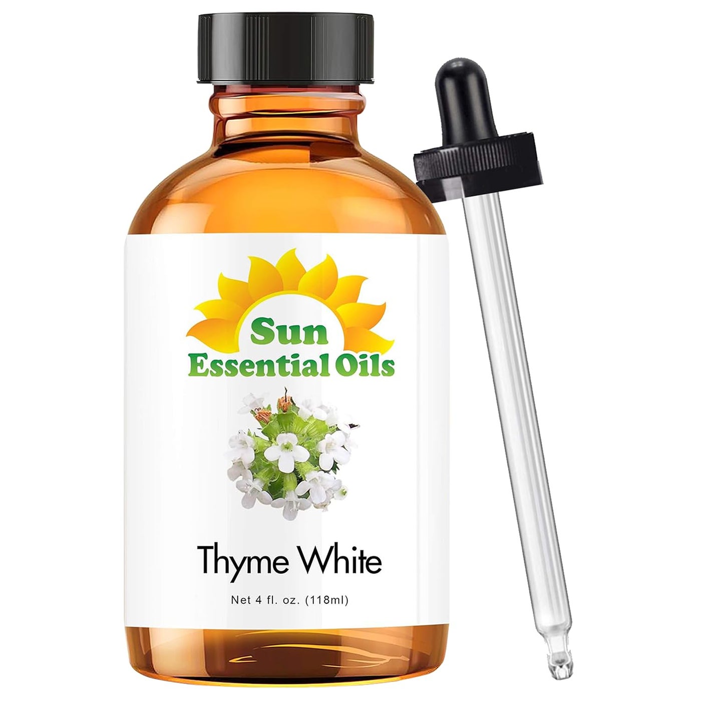 Sun Essential Oils 4oz Thyme Essential Oil â€“ Aromatherapy Oil for Candles (4 Fluid Ounces)