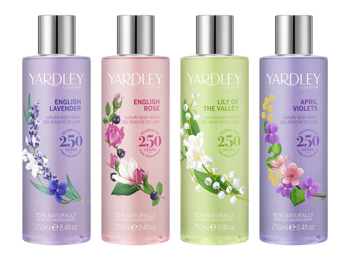 Yardley of London Luxury Body Wash for Women, Lily of the Valley, 250 ml