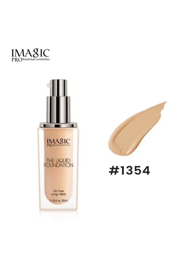 IMAGIC Oil-Free Liquid Foundation | Full Coverage, Matte Finish | Long-Lasting, Lightweight Formula for All Skin Types (1354)