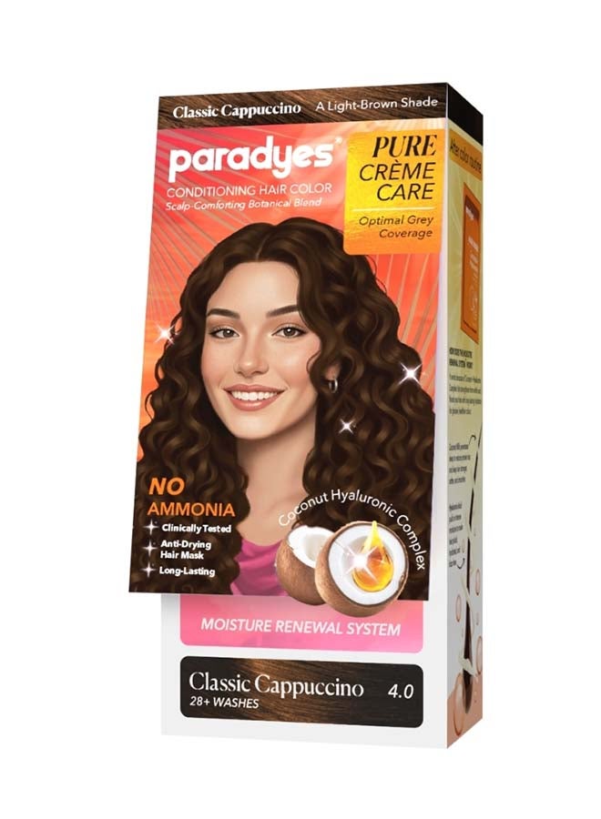 Pure Creme Care No Ammonia Hair Color Classic Cappuccino 4.0